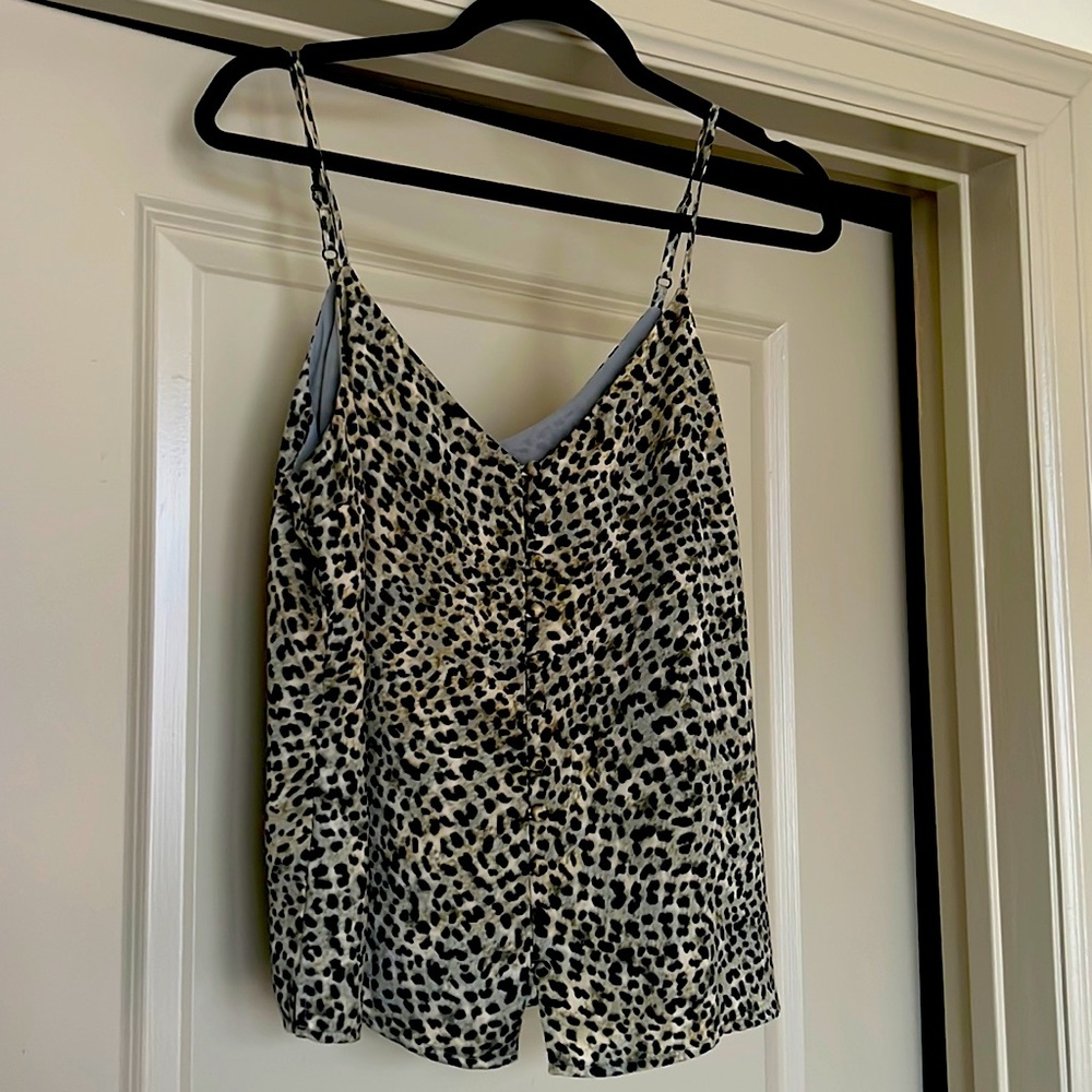 Cupcakes and Cashmere leopard print tank top